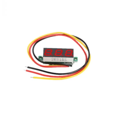 Voltímetro digital, 2.5V a 100V, display color rojo