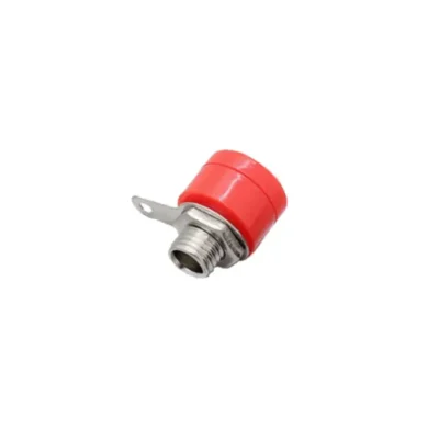 Conector tipo banana, hembra, 4mm, color rojo
